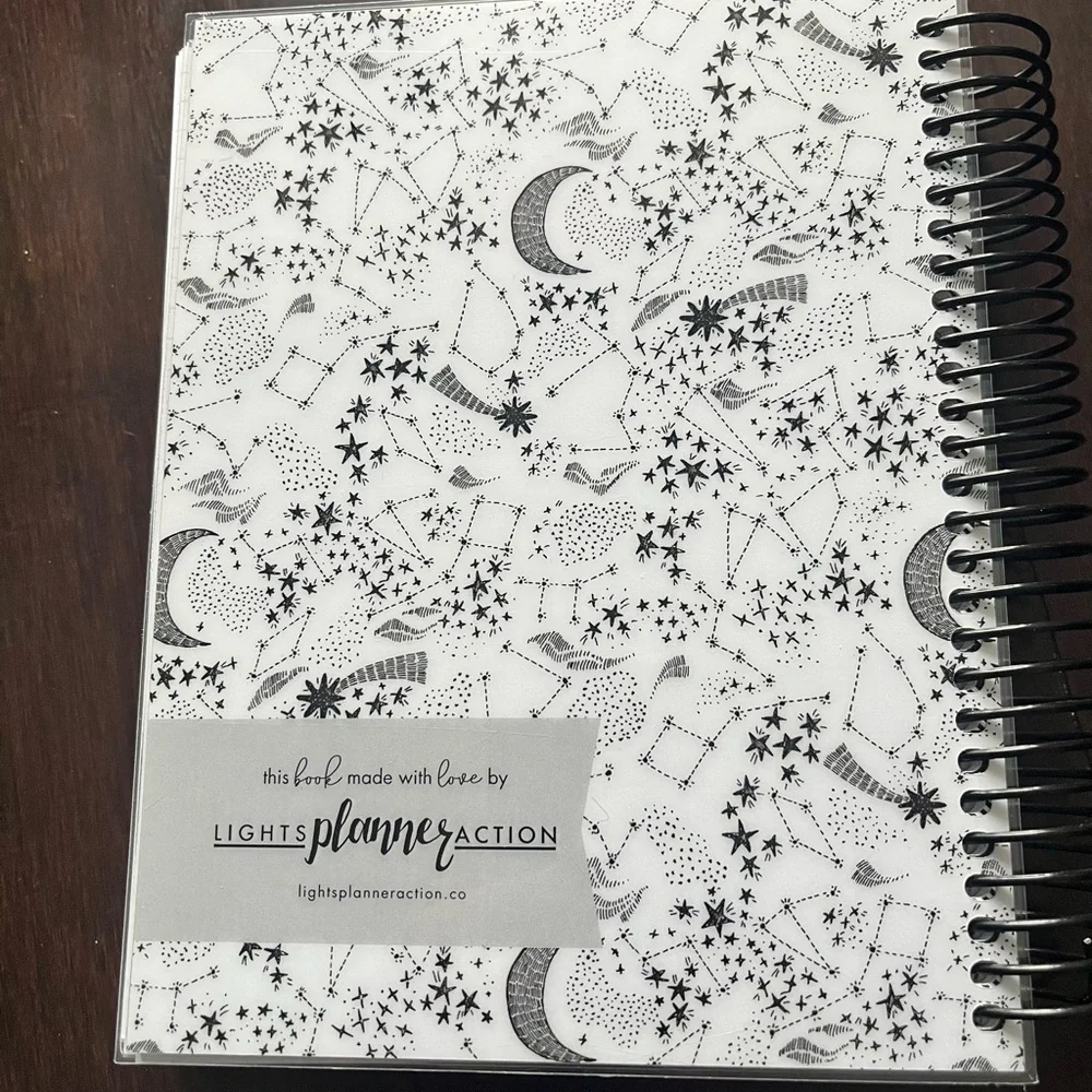 Lights Planner Action Coil B6 Planner Daily New Weekly Cleaning Notebook TN